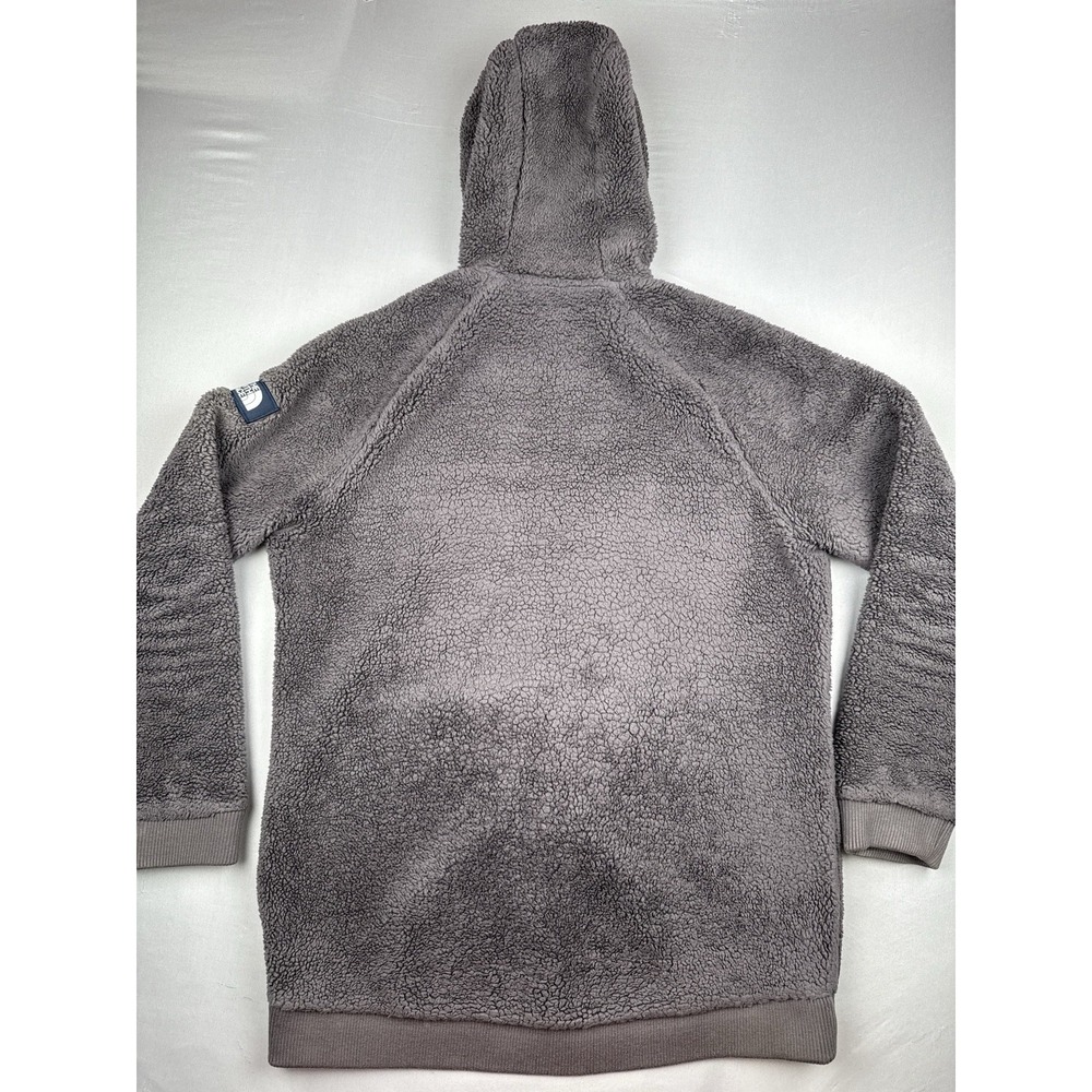 The North Face Sherpa Fleece Hoodie Jacket Women's Large Gray Lavender Full Zip - Picture 7 of 14